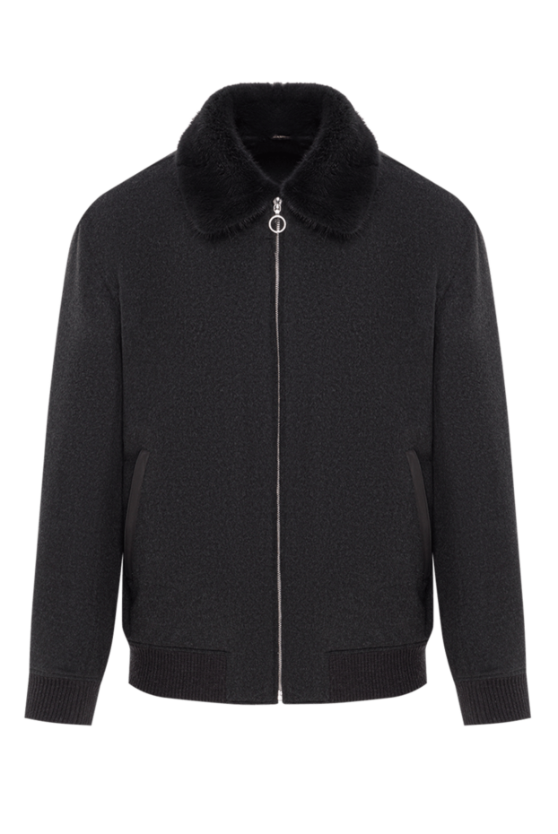 Seraphin dark gray cashmere bomber jacket with fur collar
192351 - photo 1