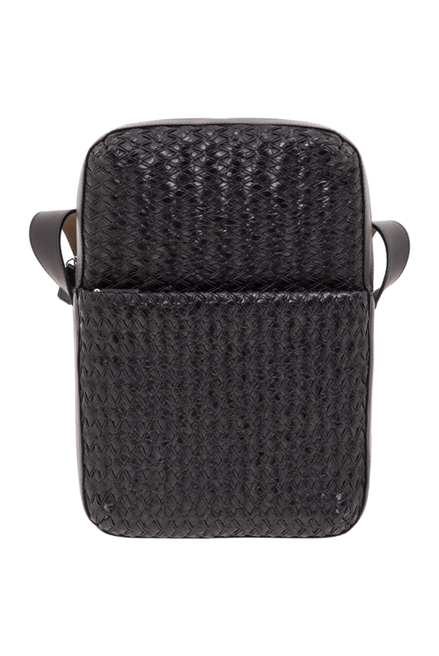 Tardini men's black woven leather shoulder bag 192381 - photo 1