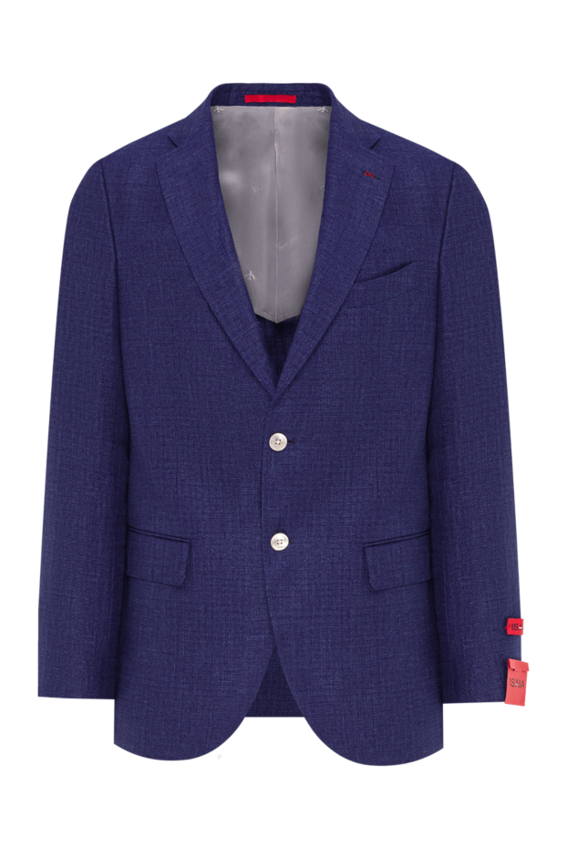 Isaia classic neapolitan semi-fitted jacket in blue 192417 - photo 1