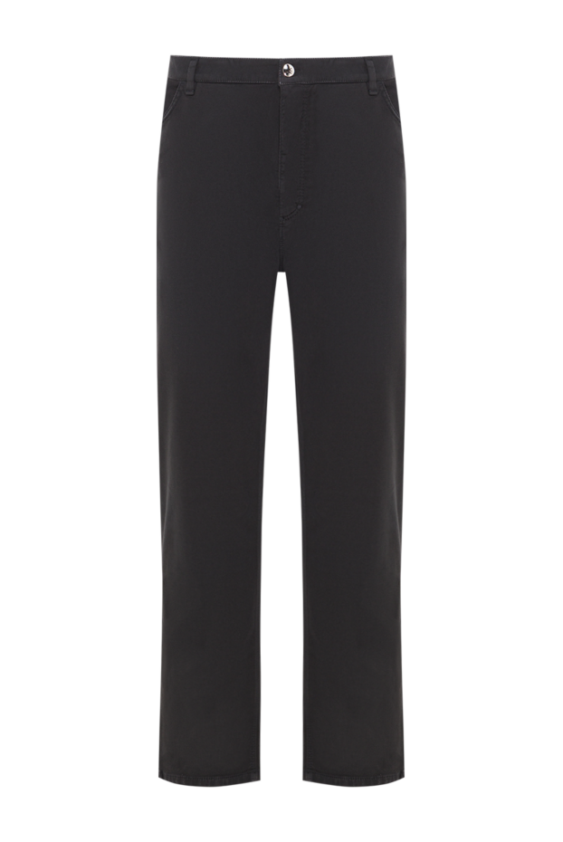 Zilli men's black jeans with embroidery on the back pockets. 192421 - photo 1