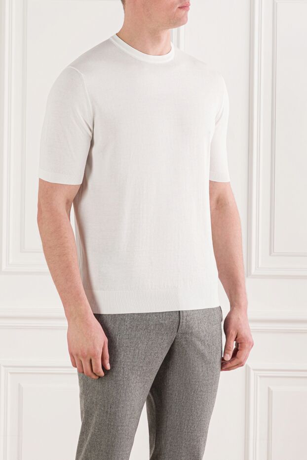 Cesare di Napoli knitted jumper made of natural cotton with short sleeves 192435 - photo 3