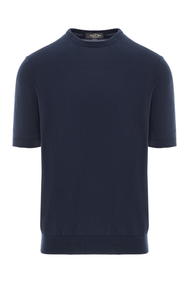 Cesare di Napoli knitted jumper with short sleeves in blue 192436 - photo 1
