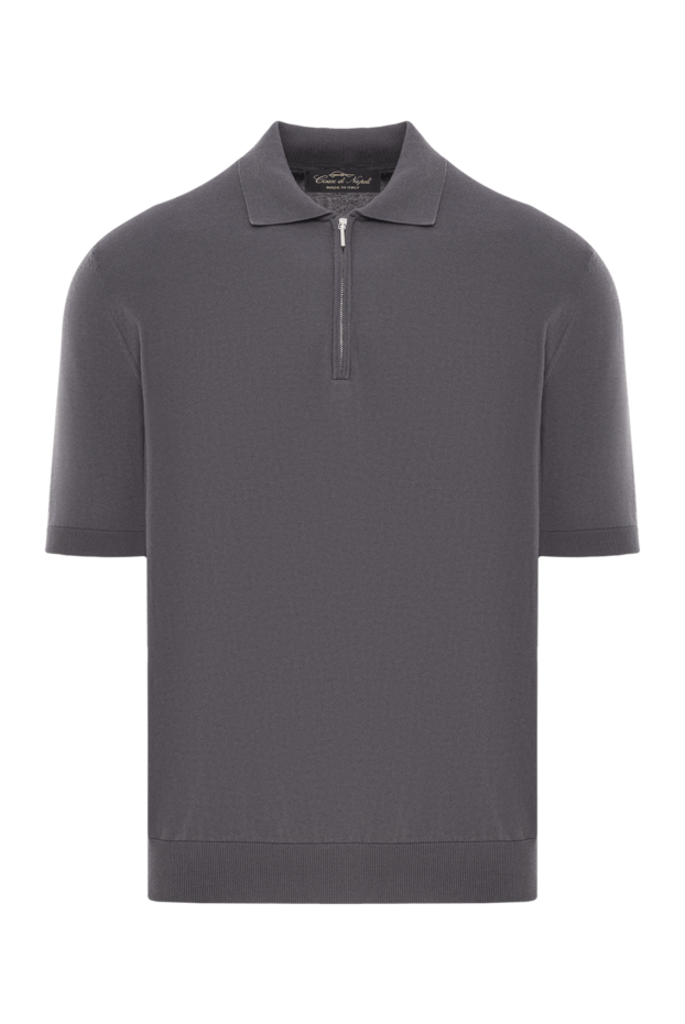 Cesare di Napoli men's grey polo shirt made of high-quality soft cotton 192472 - photo 1