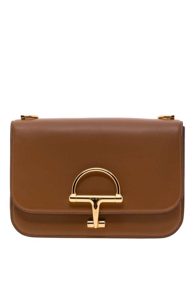 Gucci кішкентай siena қоңыр былғары иық сөмкесі 192559 - фото 1