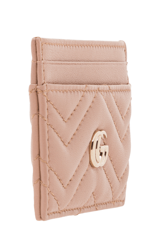 Gucci gg marmont cardholder in pink beige 192561 - photo 3