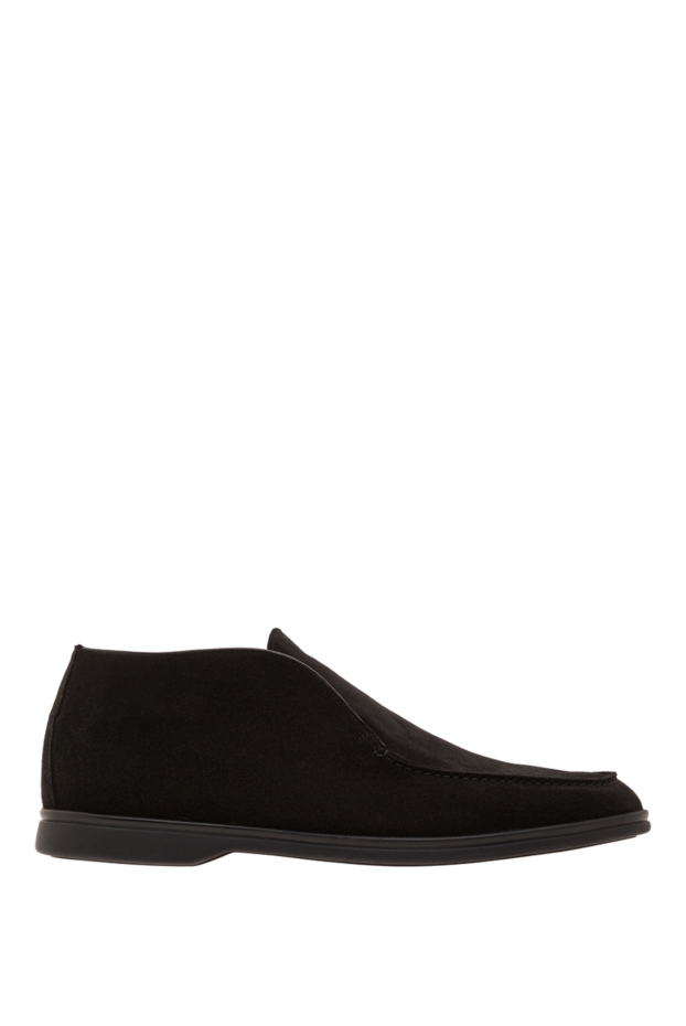 Cesare di Napoli men's black suede high loafers 192588 - photo 1