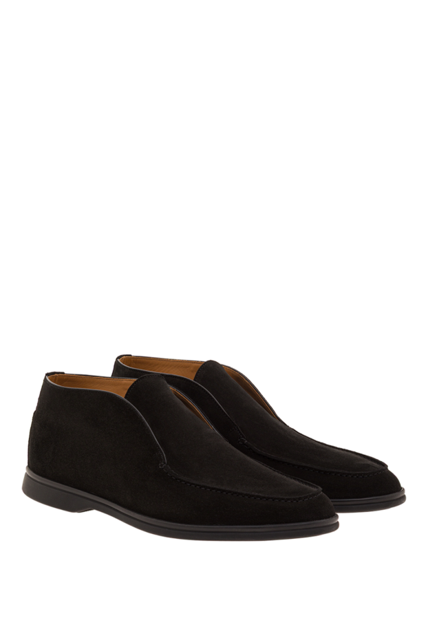 Cesare di Napoli men's black suede high loafers 192588 - photo 3
