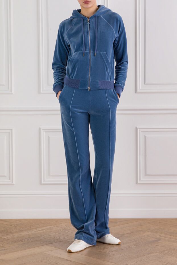 Tom Ford әйелдерге арналған көк түсті барқыт спорттық костюм 192612 - фото 2