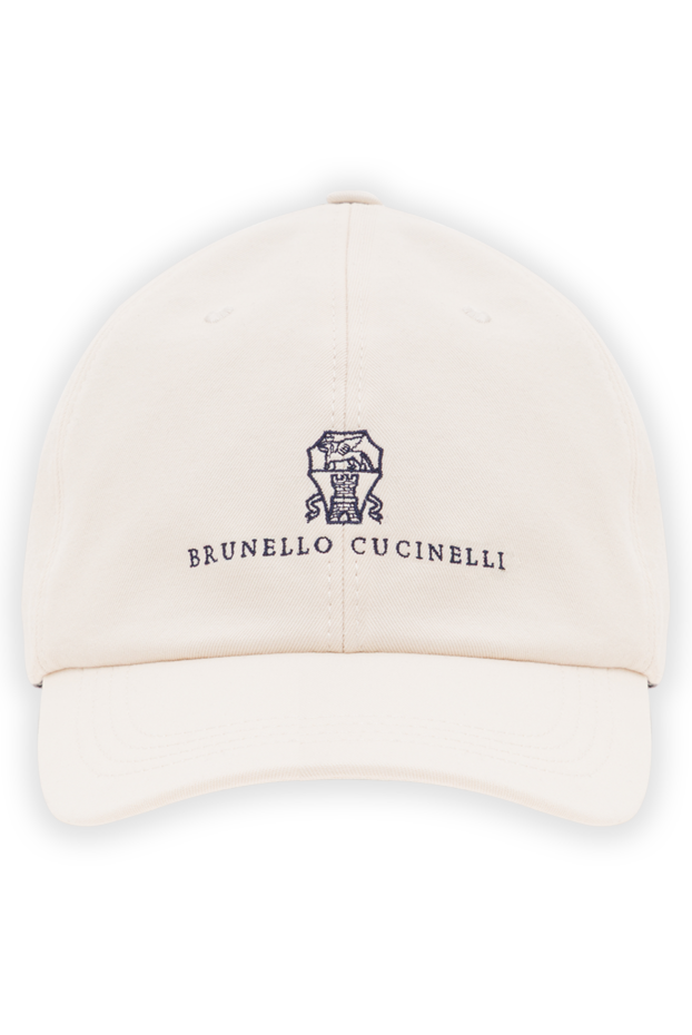 Brunello Cucinelli white men's baseball cap with embroidered logo 192638 - photo 1