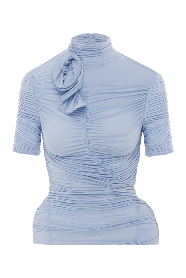 Magda Butrym fitted blue blouse with short sleeves 192664 - photo 1