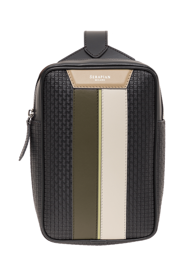 Serapian gray stepan sling bag with colored inserts 192690 - photo 1
