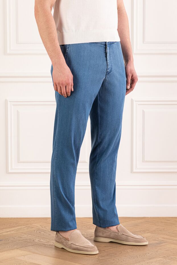 Scissor Scriptor men's blue jeans with an adjustable drawstring waistband 192710 - photo 3