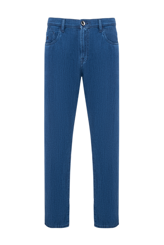 Scissor Scriptor blue textured jeans with a crocodile patch 192719 - photo 1