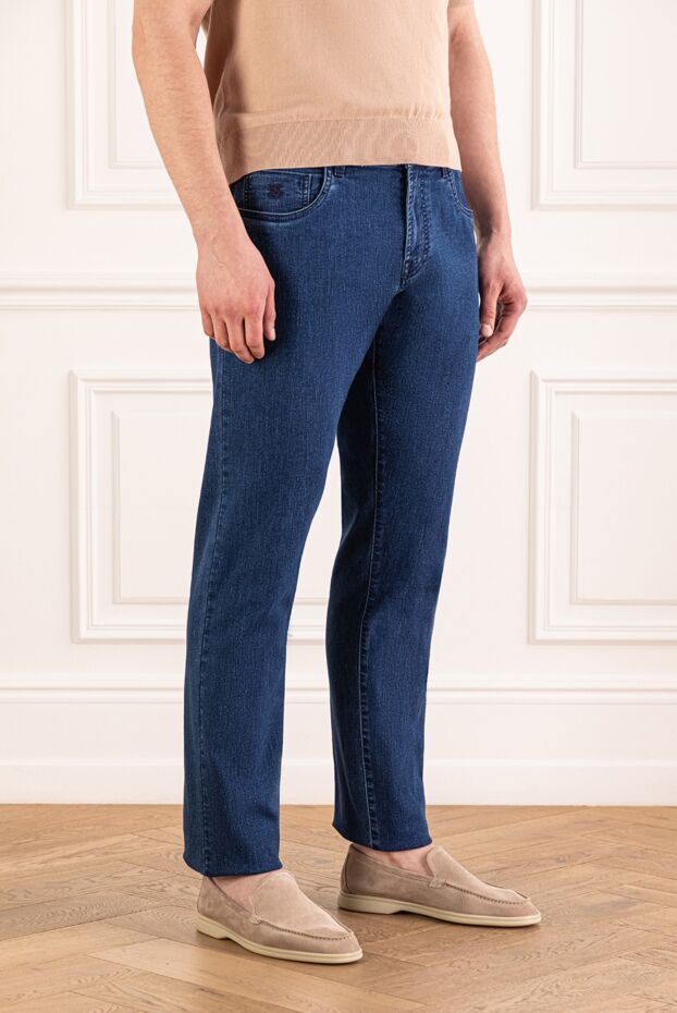 Scissor Scriptor men's blue straight-leg jeans with a five-pocket design 192721 - photo 3