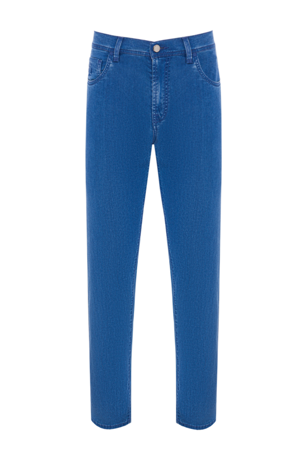 Scissor Scriptor blue men's jeans with a crocodile patch 192722 - photo 1