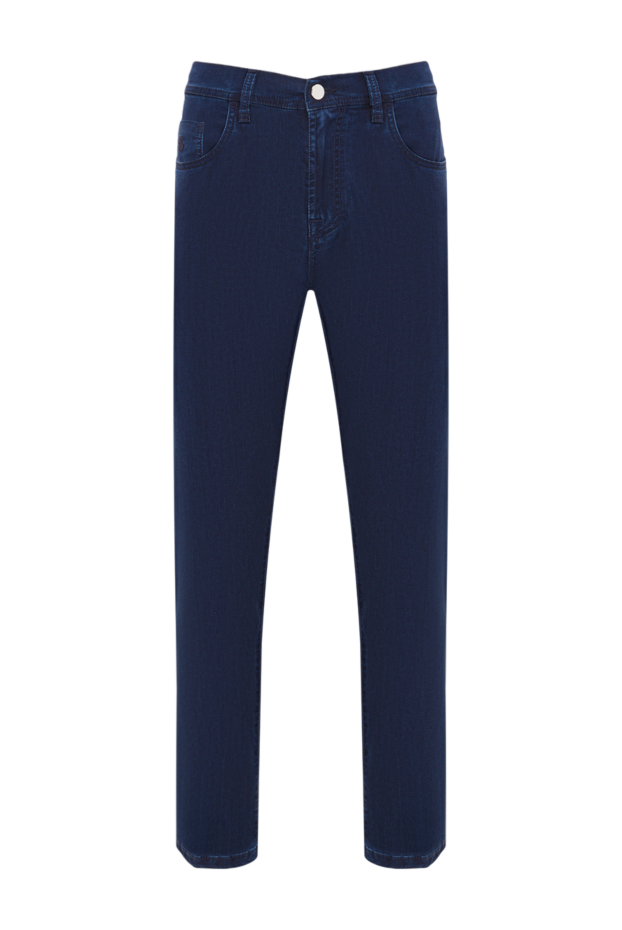 Scissor Scriptor men's dark blue jeans with a simple design 192724 - photo 1