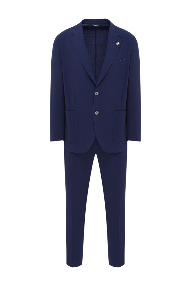 Tombolini men's classic dark blue suit with patch pockets 192730 - photo 1