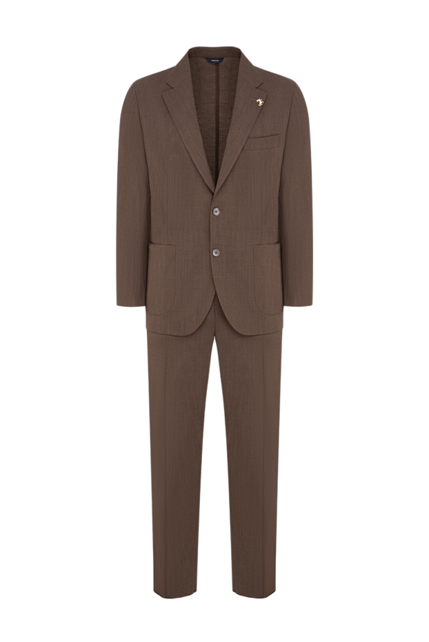 Tombolini men's brown single-breasted lightweight wool suit 192732 - photo 1
