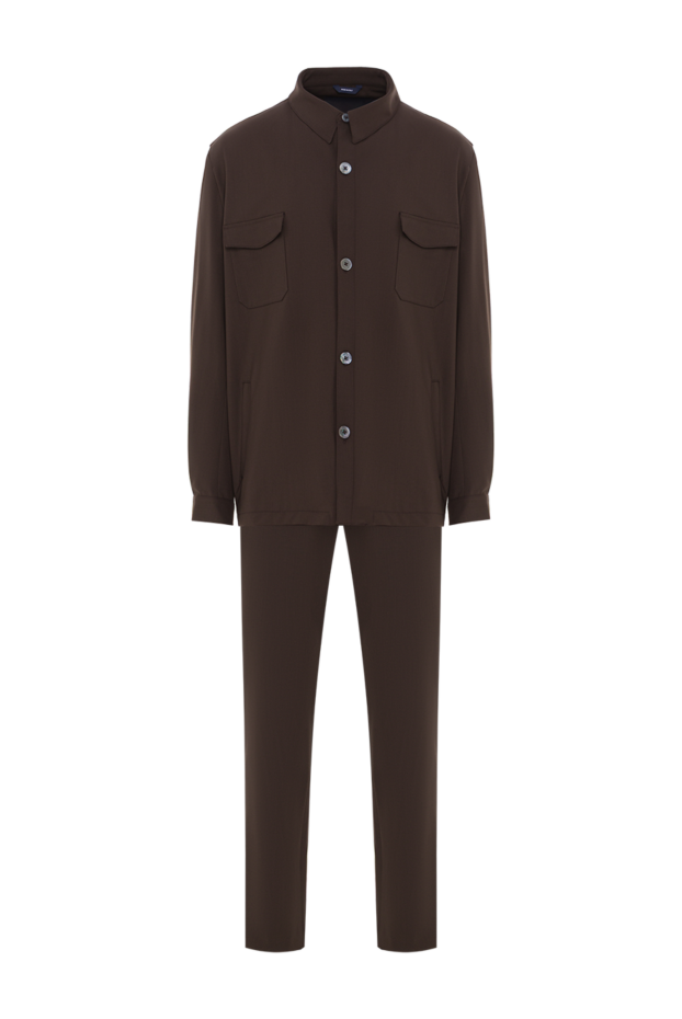 Tombolini мужской костюм коричневого цвета в стиле casual 192742 - фото 1