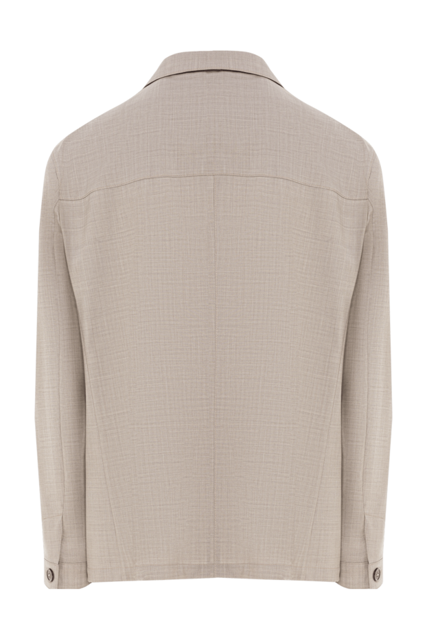 Tombolini men's beige overshort shirt jacket with patch pockets 192745 - photo 2