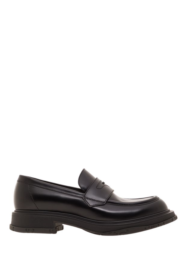 Gucci black leather penny loafers with logo 192750 - photo 1