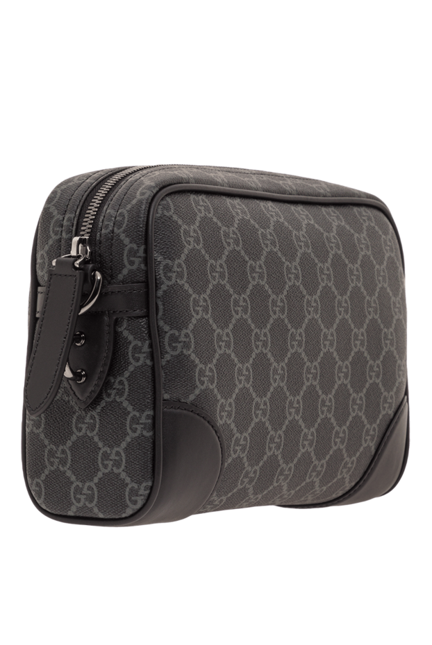 Gucci қара түсті кішкентай gg монограммалы матадан жасалған иық сөмкесі 192766 - фото 3