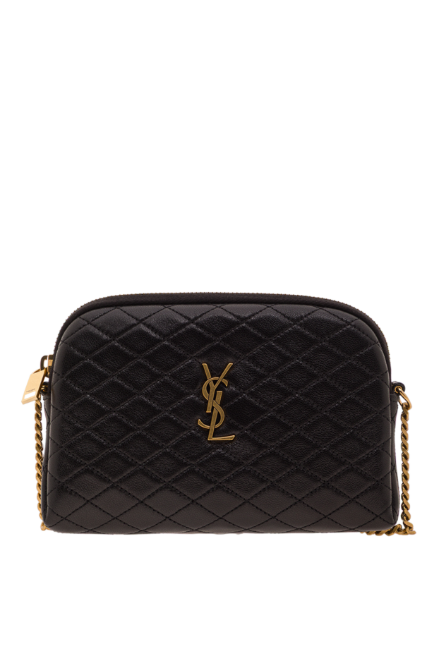 Saint Laurent gaby black quilted lambskin zip-up clutch bag 192782 - photo 1