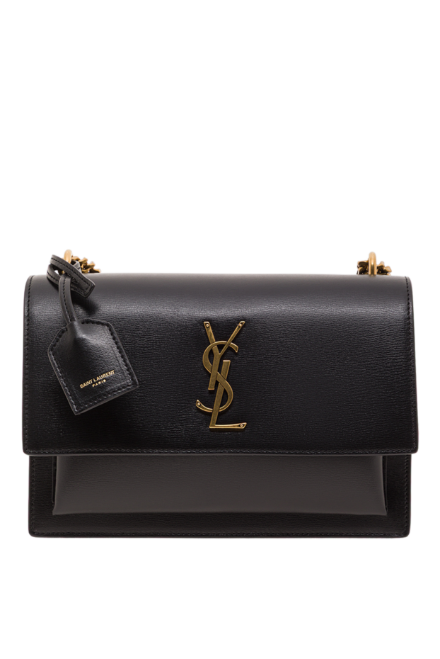 Saint Laurent sunset bag in classic black made of smooth calfskin 192788 - photo 1