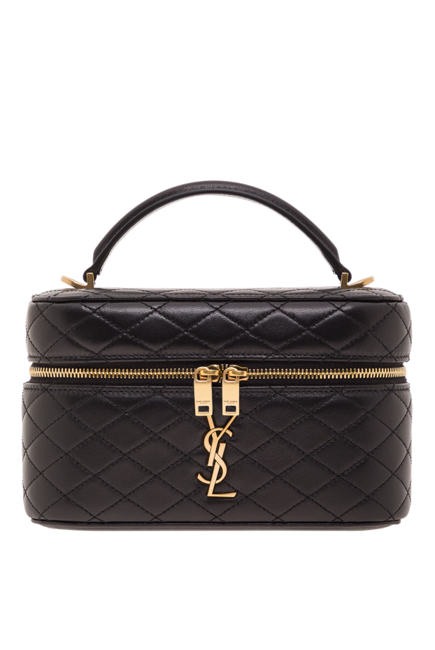 Saint Laurent gaby cosmetic bag with diamond quilting, black 192793 - photo 1