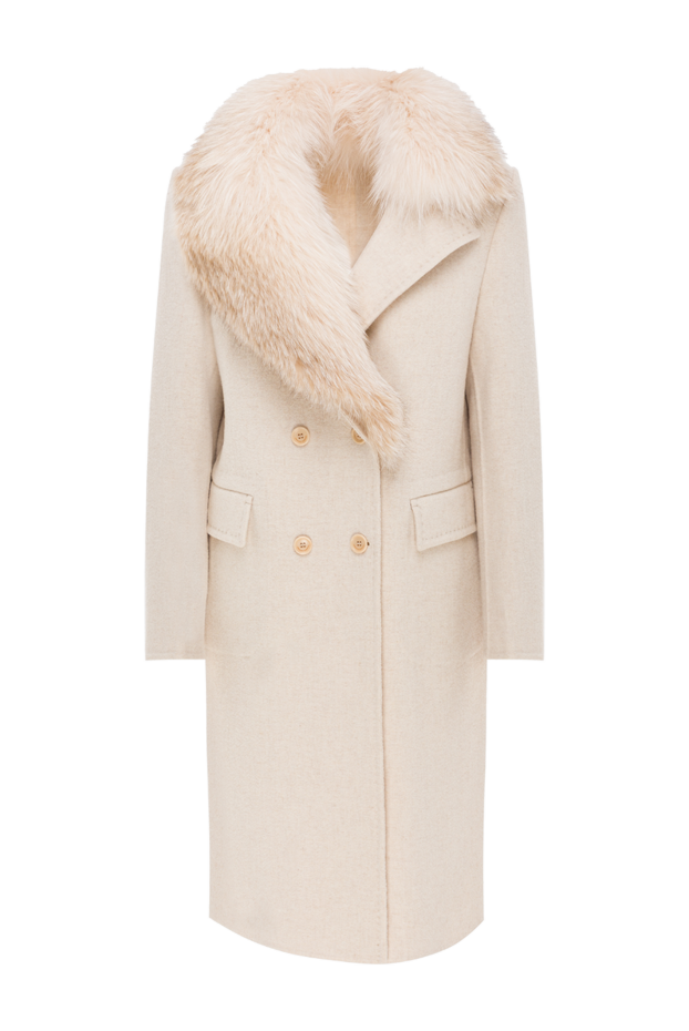 Ermanno Scervino beige coat with a detachable fur collar 192797 - photo 1
