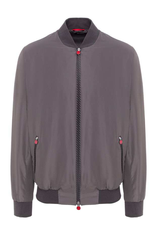 Kiton ерлерге арналған қызыл түсті свитермен бірге сұр түсті бомбер күртеше 192803 - фото 1