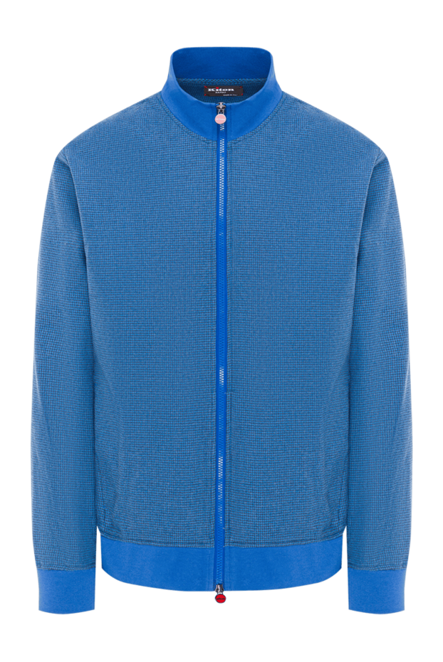 Kiton premium blue zip-up jersey jacket 192810 - photo 1