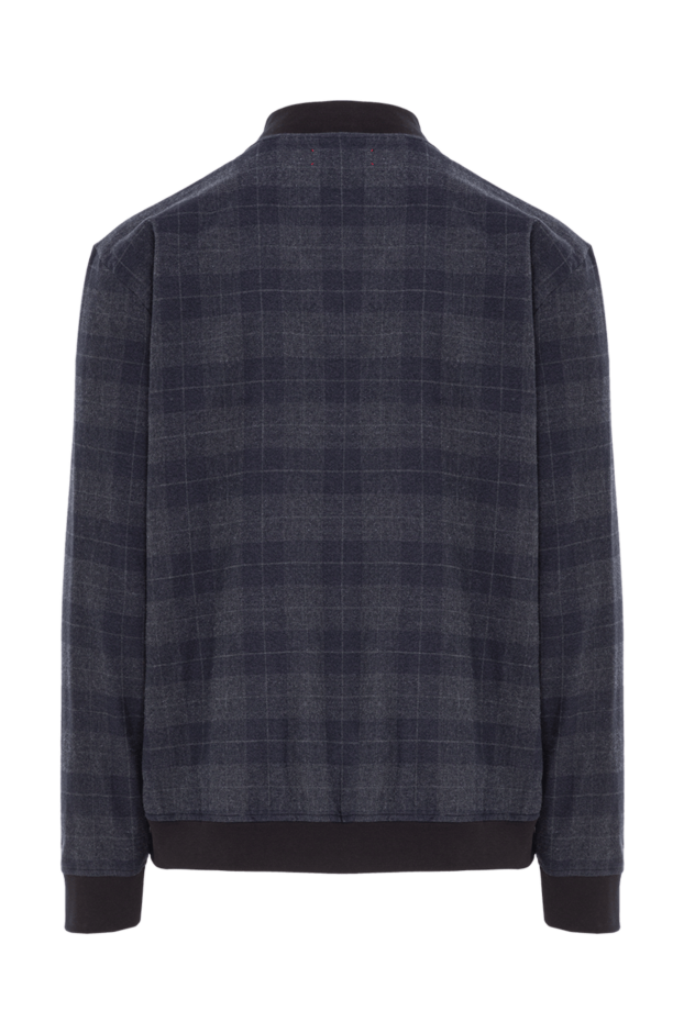 Kiton ерлерге арналған қою көк түсті тоқылған бомбер күртеше 192814 - фото 2