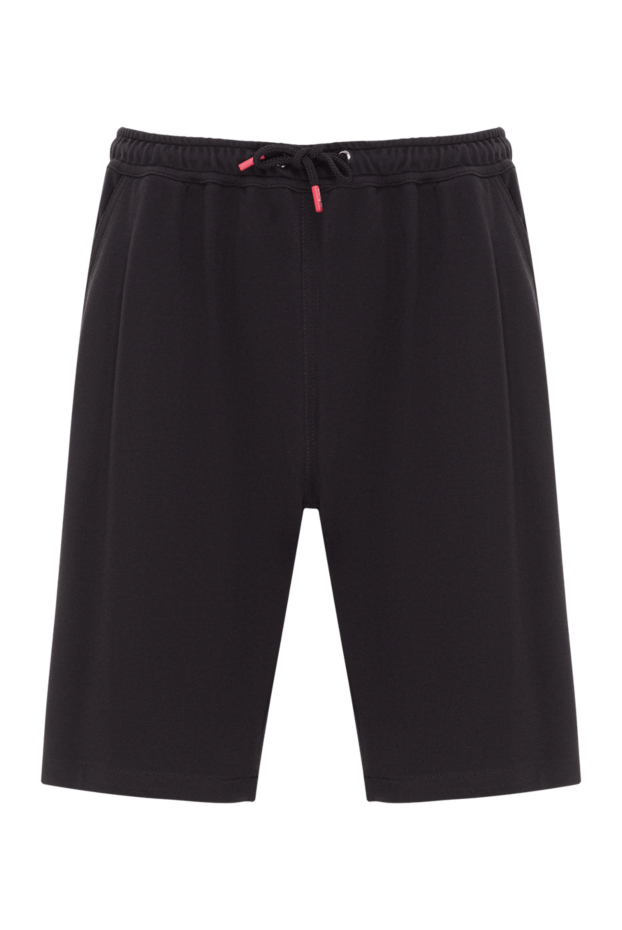 Kiton ерлерге арналған қара түсті тік кесілген шорттар 192820 - фото 1