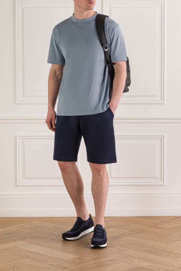 Kiton көк түсті жеңіл, тік кесілген ерлерге арналған шорттар 192822 - фото 2