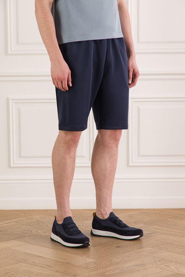 Kiton көк түсті жеңіл, тік кесілген ерлерге арналған шорттар 192822 - фото 3