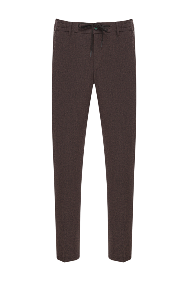 Berwich men's dark brown wool trousers with drawstring 192835 - photo 1
