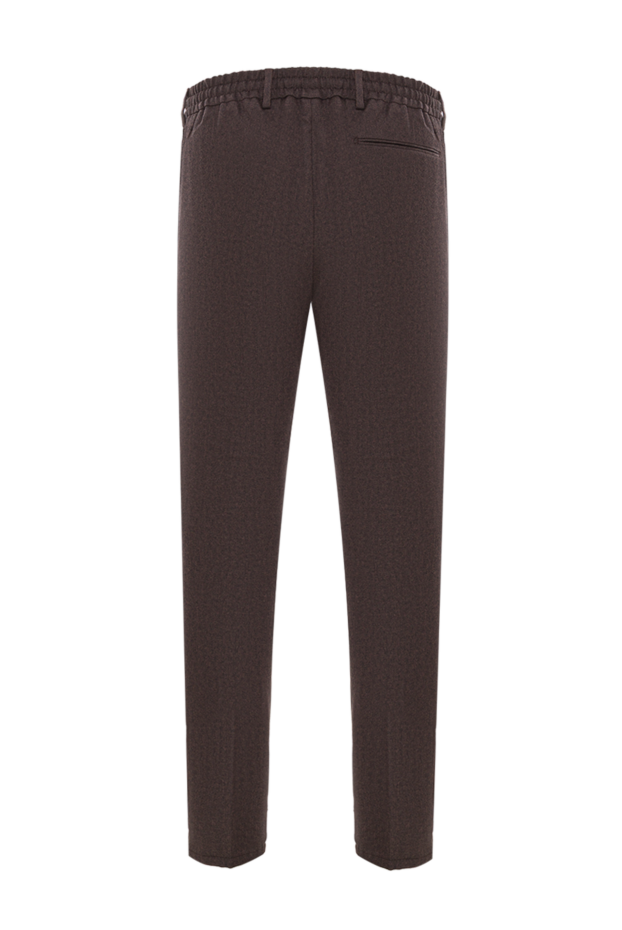 Berwich men's dark brown wool trousers with drawstring 192835 - photo 2