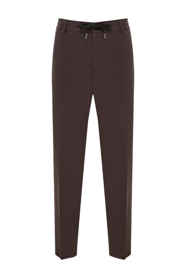 Berwich men's brown trousers with an elastic waistband and adjustable drawstring 192842 - photo 1