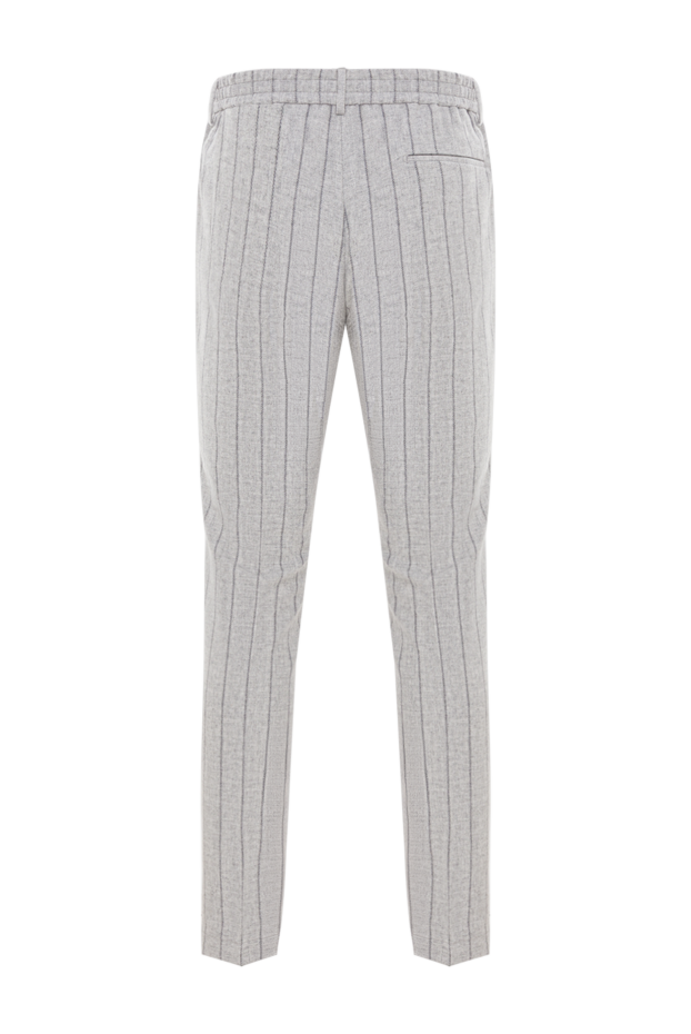 Berwich men's gray wool trousers with a striped pattern 192843 - photo 2