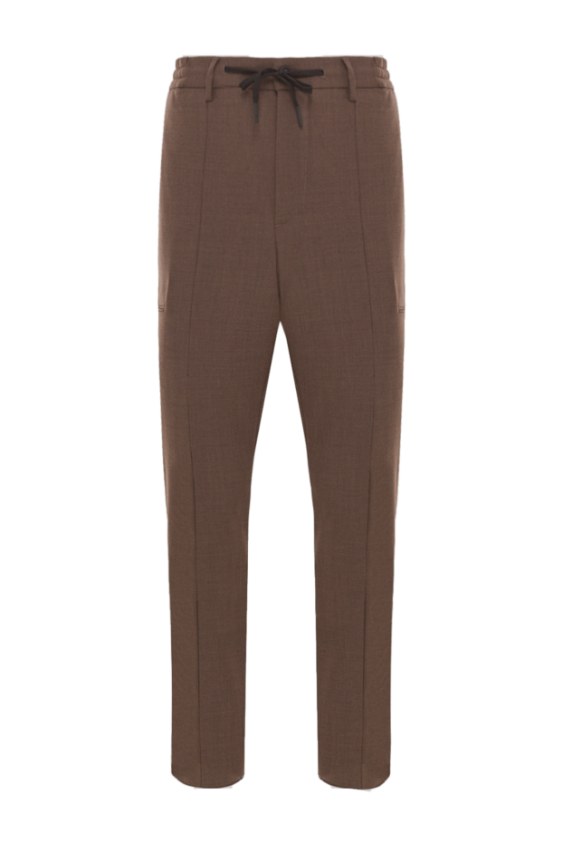 Berwich men's brown smart cargo wool blend trousers 192854 - photo 1
