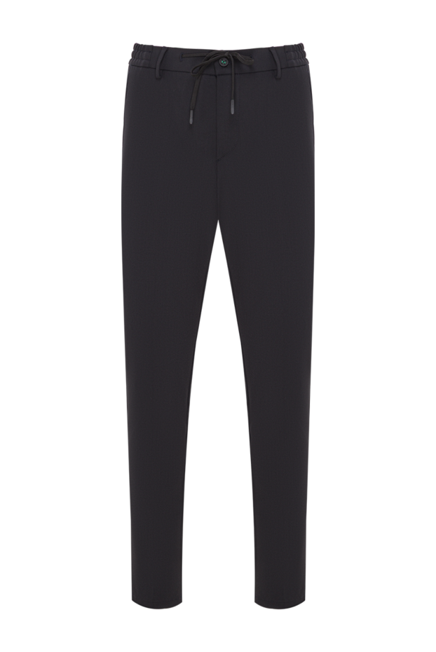 Berwich men's black jogger pants with elastic waistband and drawstring 192855 - photo 1