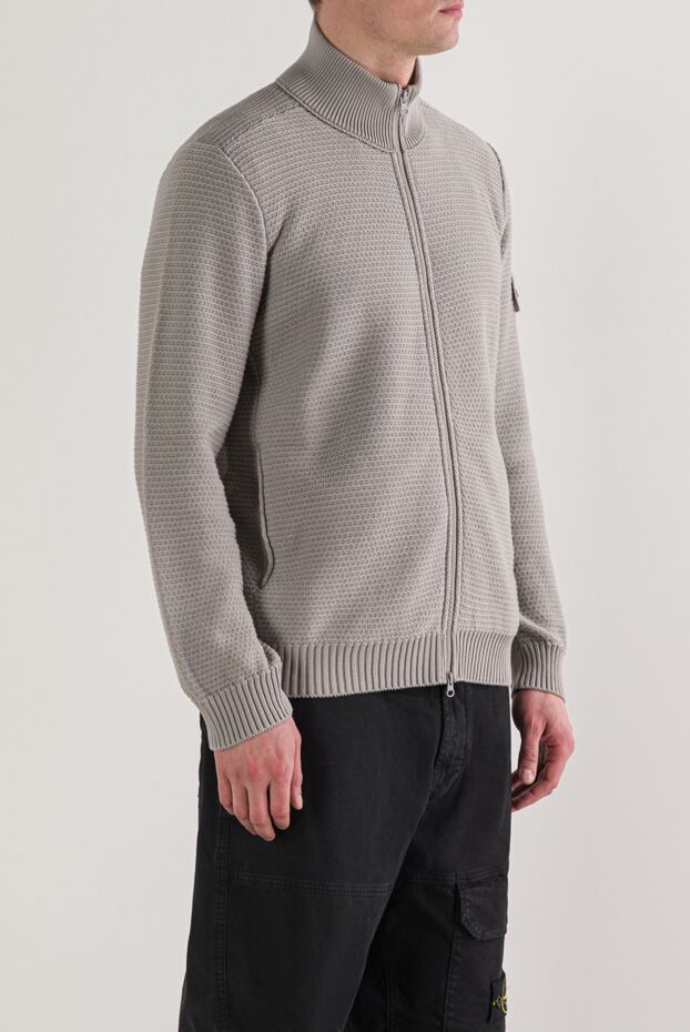 Stone Island свободный кардиган на молнии с карманами серого цвета

 192881 - фото 3