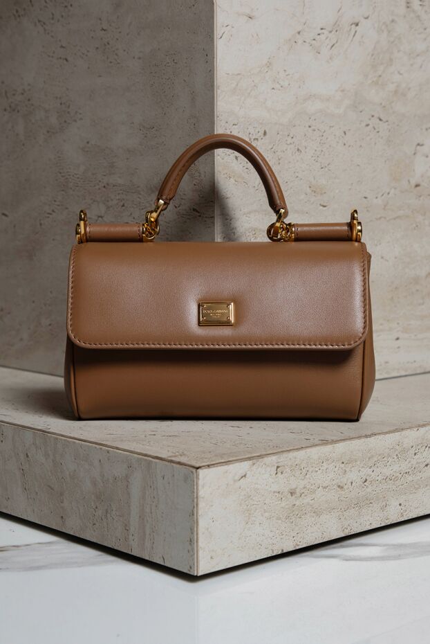 Dolce & Gabbana my sicily mini brown calfskin plongé bag 192995 - photo 2