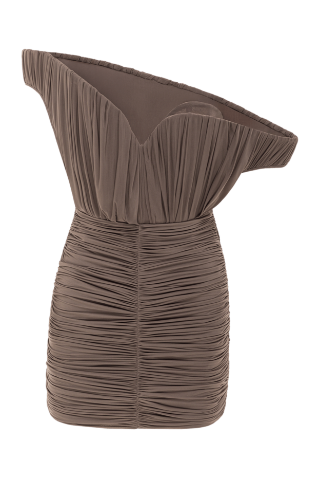 Magda Butrym brown asymmetrical petal mini dress 192996 - photo 1