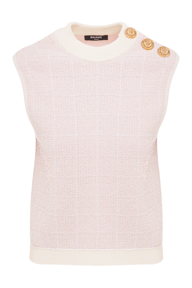 Balmain pink tweed sleeveless crop top
193001 - photo 1