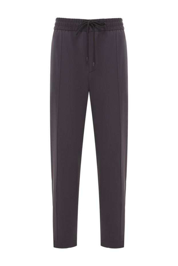 Dolce & Gabbana gray wool canvas track pants 193005 - photo 1