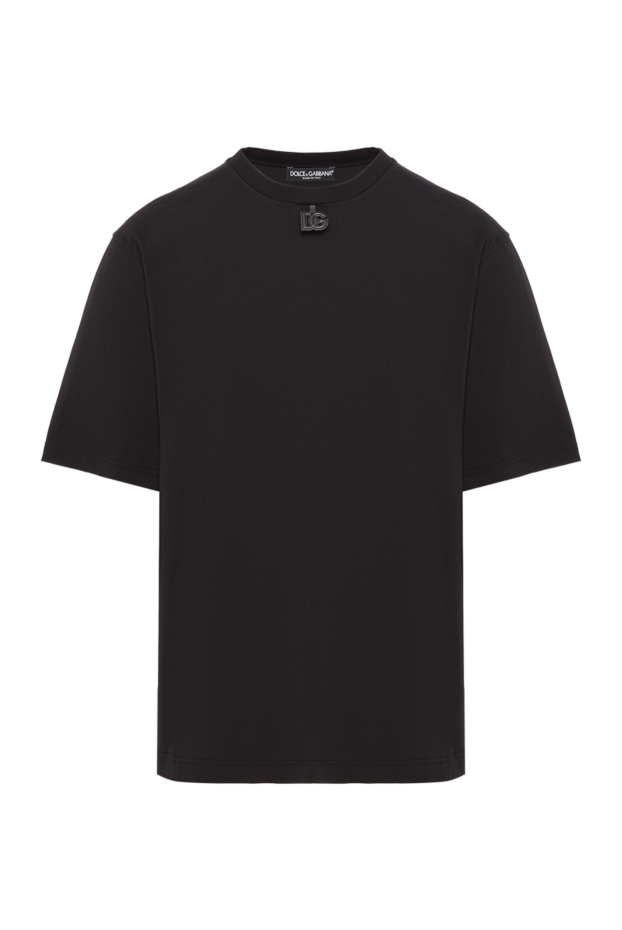 Dolce & Gabbana black men's cotton t-shirt with dg logo 193007 - photo 1