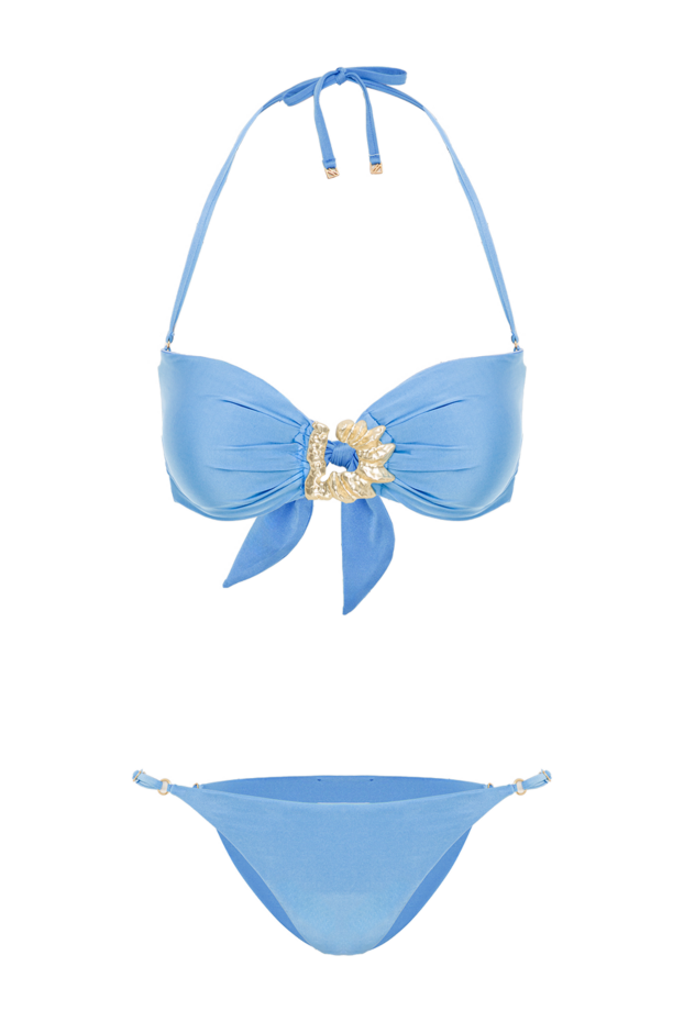Moeva a blue bandeau swimsuit with delicate gold details. 193036 - photo 1