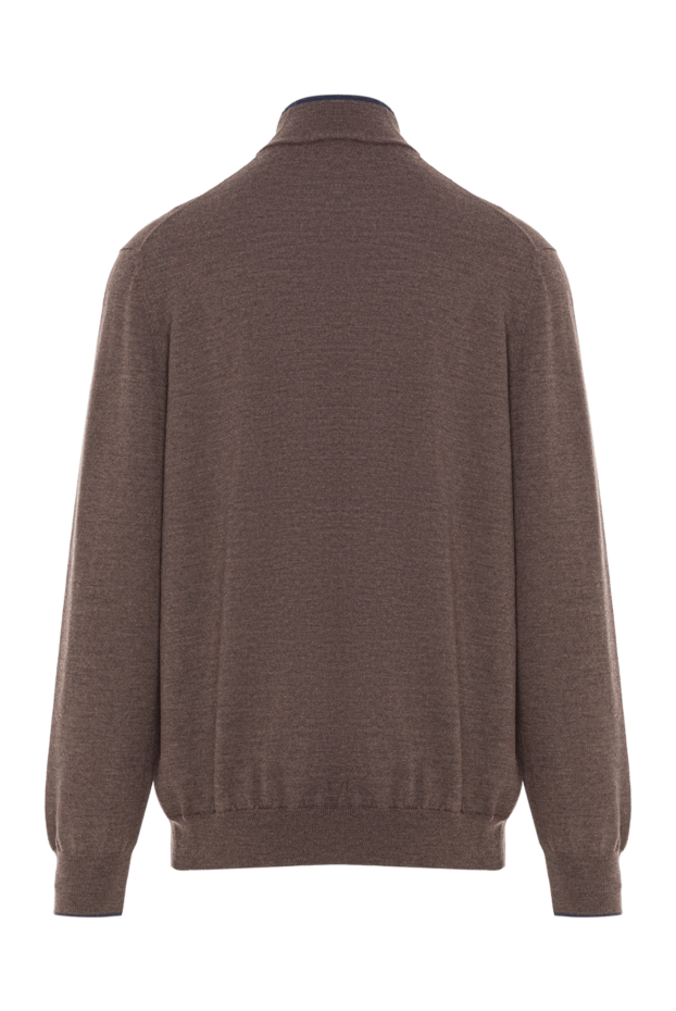 Gran Sasso brown men's wool zip-up cardigan 193077 - photo 2